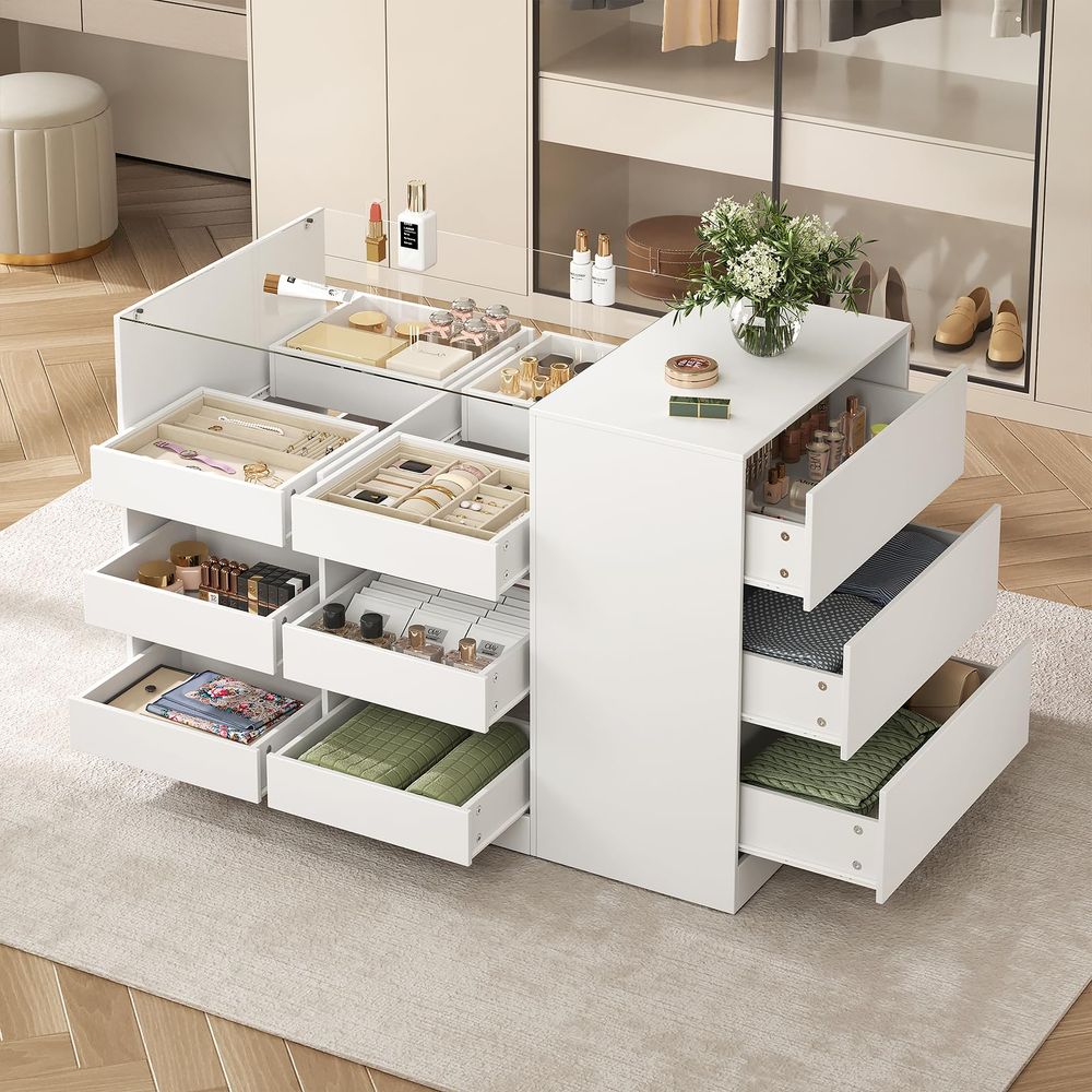 Closet Island with Drawers, Wa - огляд і ціна Drawer Dresser White