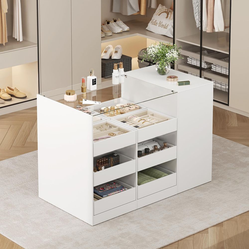 Closet Island with Drawers, Wa - огляд і ціна Drawer Dresser White