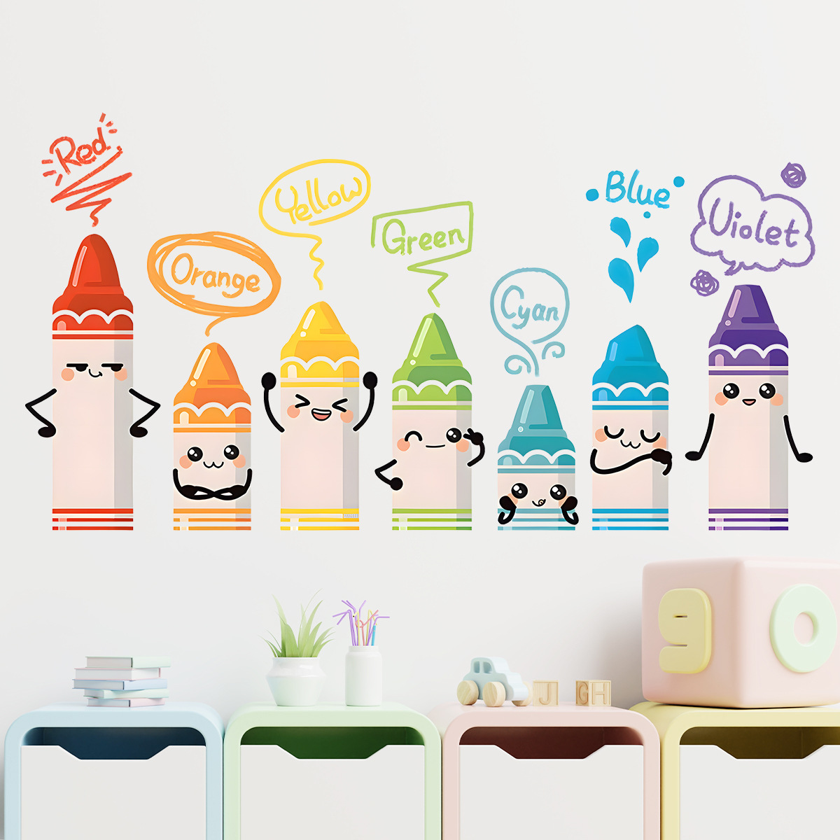 Cartoon Cute Colorful Crayon P - огляд і ціна Baby Nursery Furniture