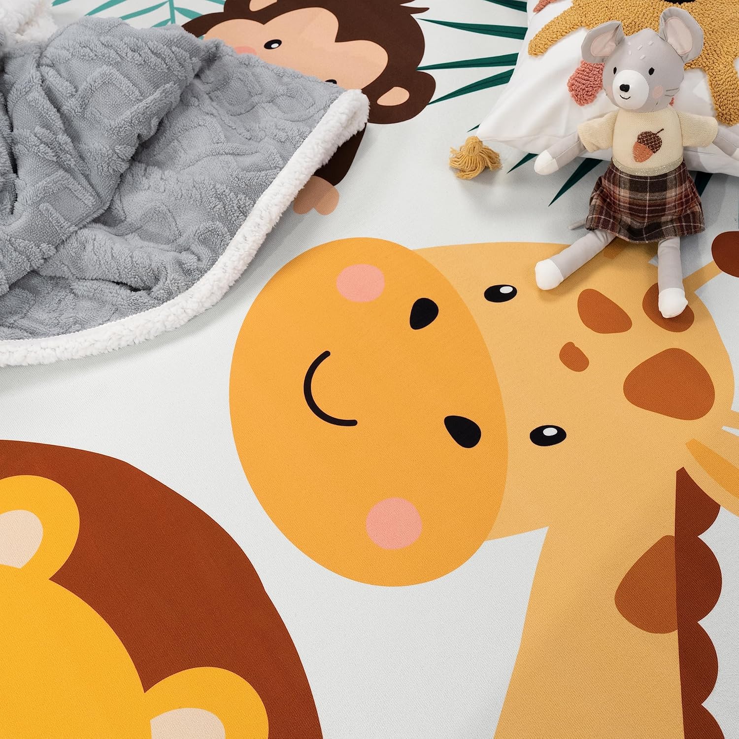 Soft Round Jungle Animal Print - огляд і ціна Baby Nursery Jungle Theme