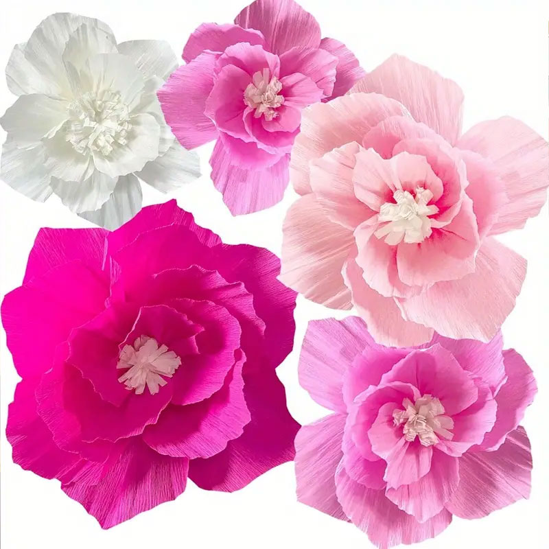 5Pcs Pink Paper Flower, Artifi - огляд і ціна Baby Nursery Furniture Sets