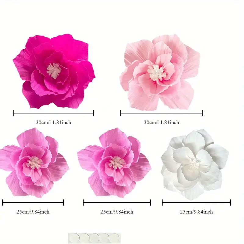5Pcs Pink Paper Flower, Artifi - огляд і ціна Baby Nursery Furniture Sets