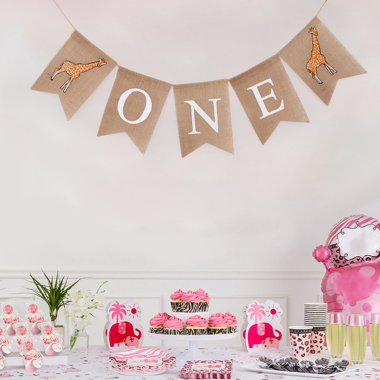 Giraffe Linen Banner One Print - огляд і ціна Baby Nursery Garland