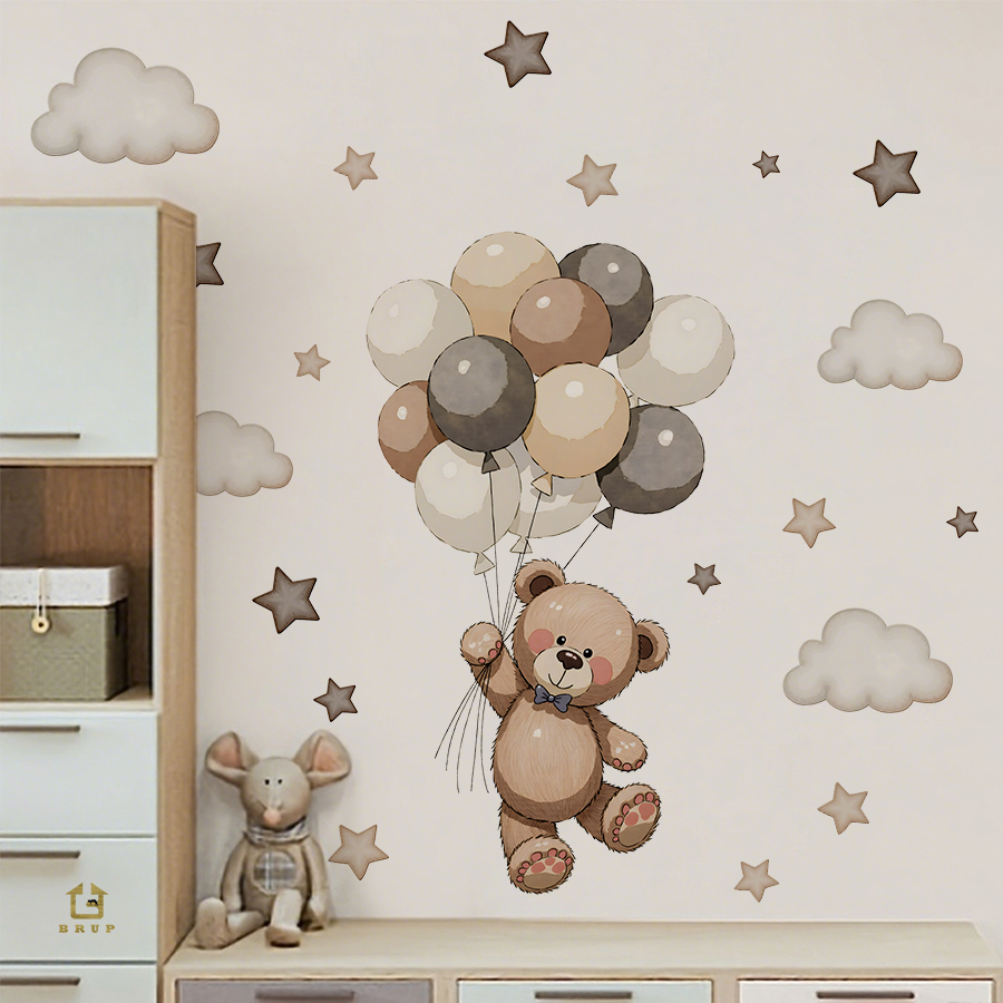 Adorable Teddy Bear Wall Decal - огляд і ціна Baby Nursery Furniture