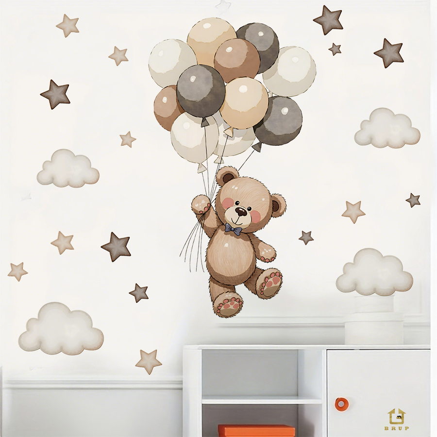 Adorable Teddy Bear Wall Decal - огляд і ціна Baby Nursery Furniture