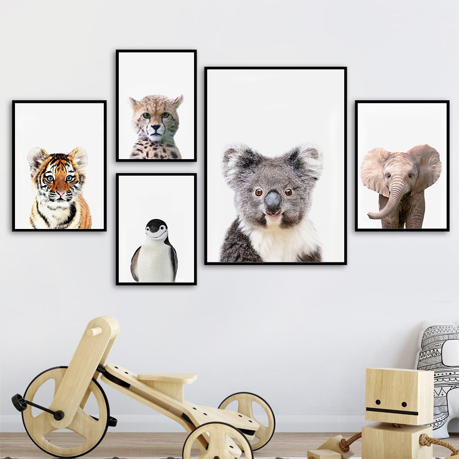 1pc frameless Canvas Painting  - огляд і ціна Baby Nursery Zoo Animals