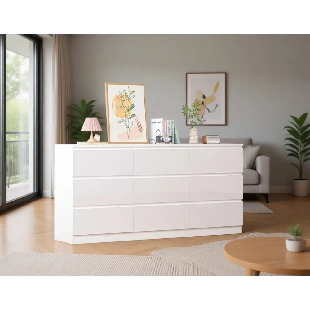 Large 70 Inch 9 Drawer Dresser - огляд і ціна Drawer Dresser White