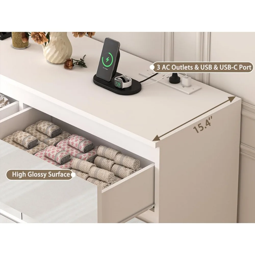 Large 70 Inch 9 Drawer Dresser - огляд і ціна Drawer Dresser White