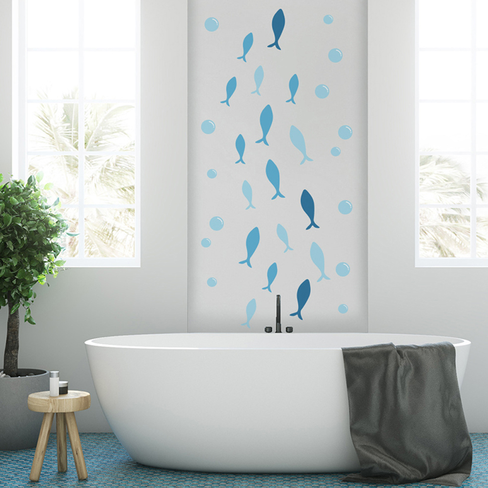 42pcs/set Blue Fish Vinyl Wall - огляд і ціна Baby Nursery Furniture Sets