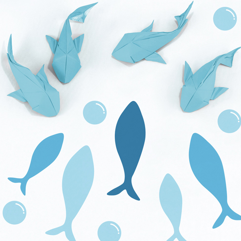 42pcs/set Blue Fish Vinyl Wall - огляд і ціна Baby Nursery Furniture Sets