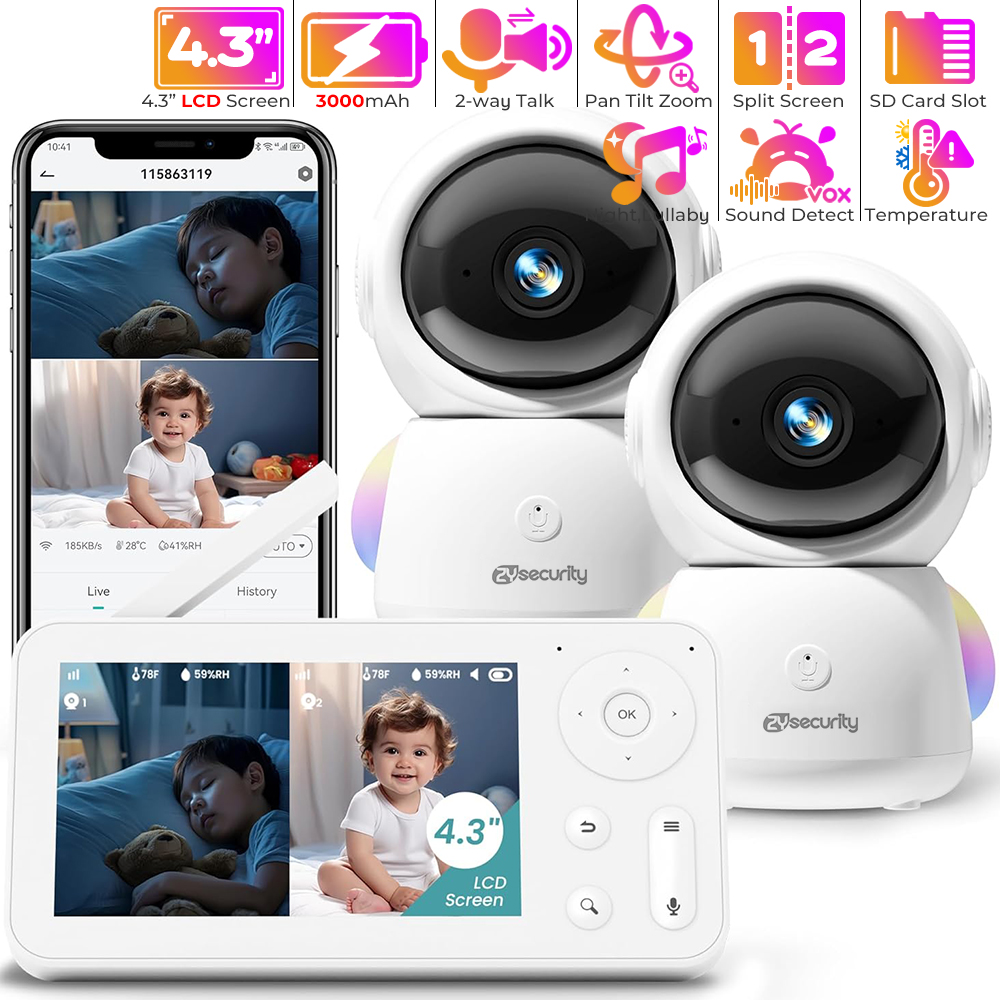 2K Baby Monitor with 2 Cameras - огляд і ціна Baby Nursery Images