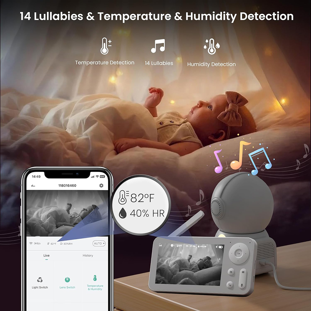 2K Baby Monitor with 2 Cameras - огляд і ціна Baby Nursery Images