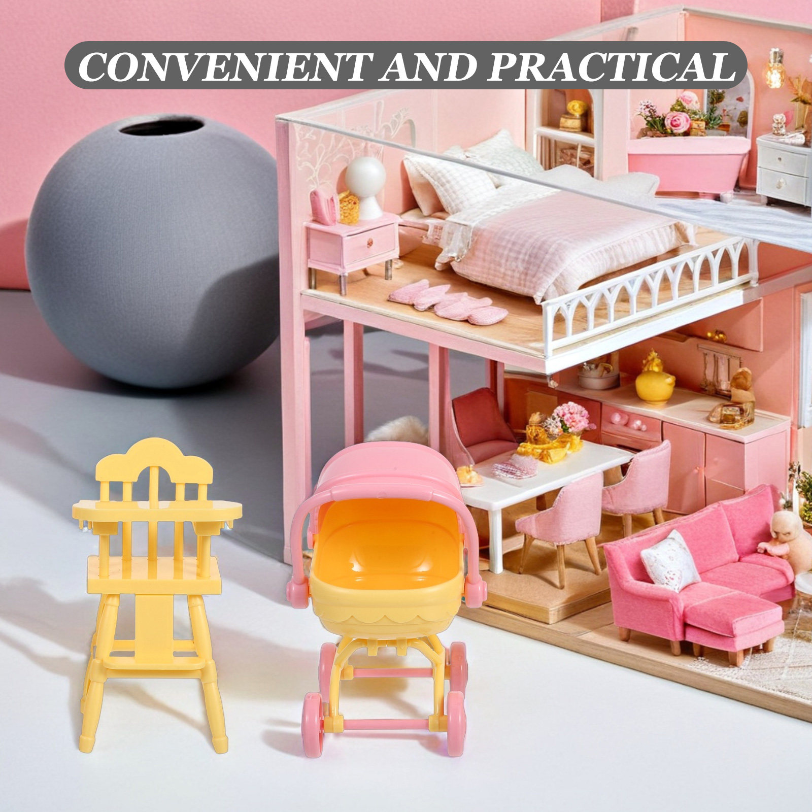1Set Baby Stroller Highchair M - огляд і ціна Baby Nursery Furniture Sets