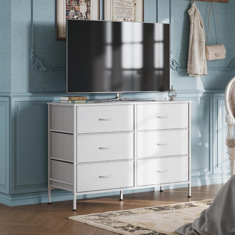 Wide Dresser with 6 Drawers, 5 - огляд і ціна Drawer Dresser White