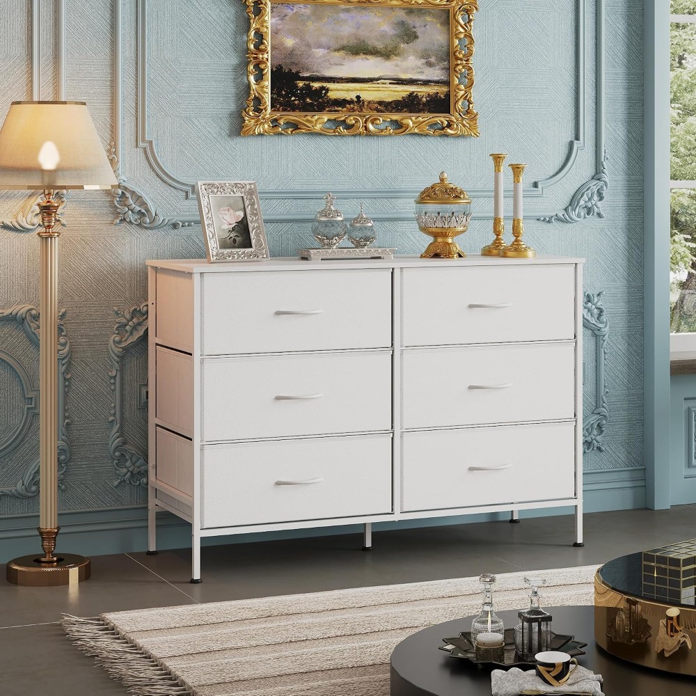Wide Dresser with 6 Drawers, 5 - огляд і ціна Drawer Dresser White