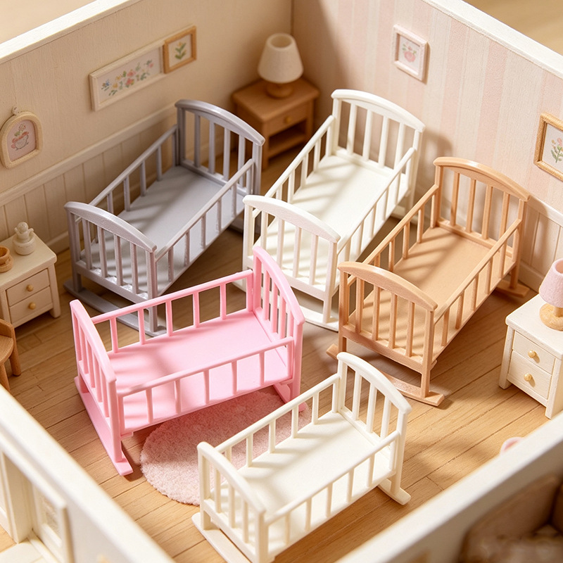 1:12 Dollhouse Mini Baby Crib  - огляд і ціна Baby Nursery Furniture Sets