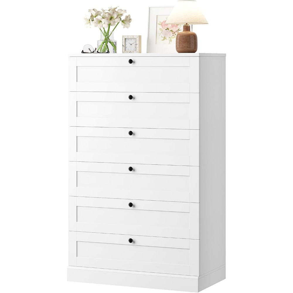 Exquisite White 6 Drawer Dress - огляд і ціна Drawer Dresser White