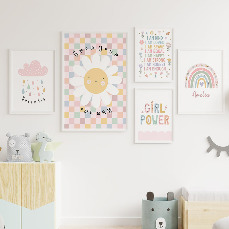 Sun Flower Rainbow Cloud Heart - огляд і ціна Baby Nursery Wall