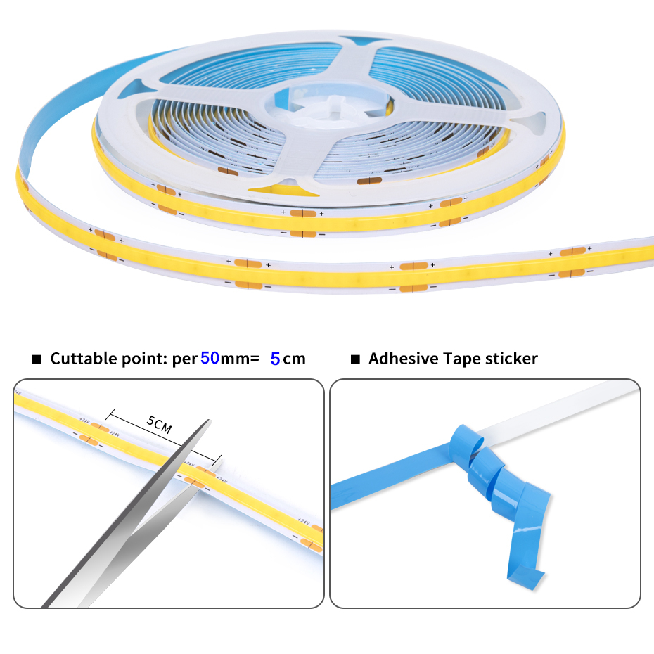 24V COB LED Strip with EU/US/A - огляд і ціна Drawer Dresser White