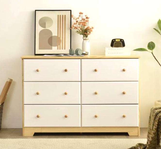 xx-Home Products Natural & Whi - огляд і ціна Drawer Dresser White
