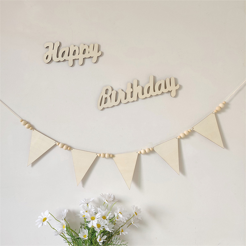 Baby Room Garland Wooden Trian - огляд і ціна Baby Nursery Garland
