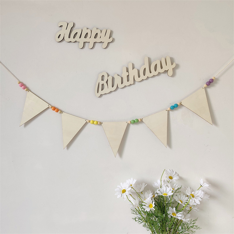 Baby Room Garland Wooden Trian - огляд і ціна Baby Nursery Garland