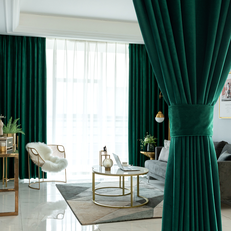 New Retro Dark Green Velvet Cu - огляд і ціна Blackout Curtain Nursery